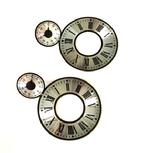 Huge Clock Face Vintage Hoop Earrings