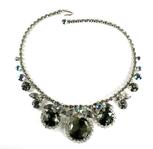 DeLizza and Elster Juliana Smoke Gray Rhinestone Necklace