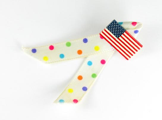 Ribbon Awareness Ribbon with Flag